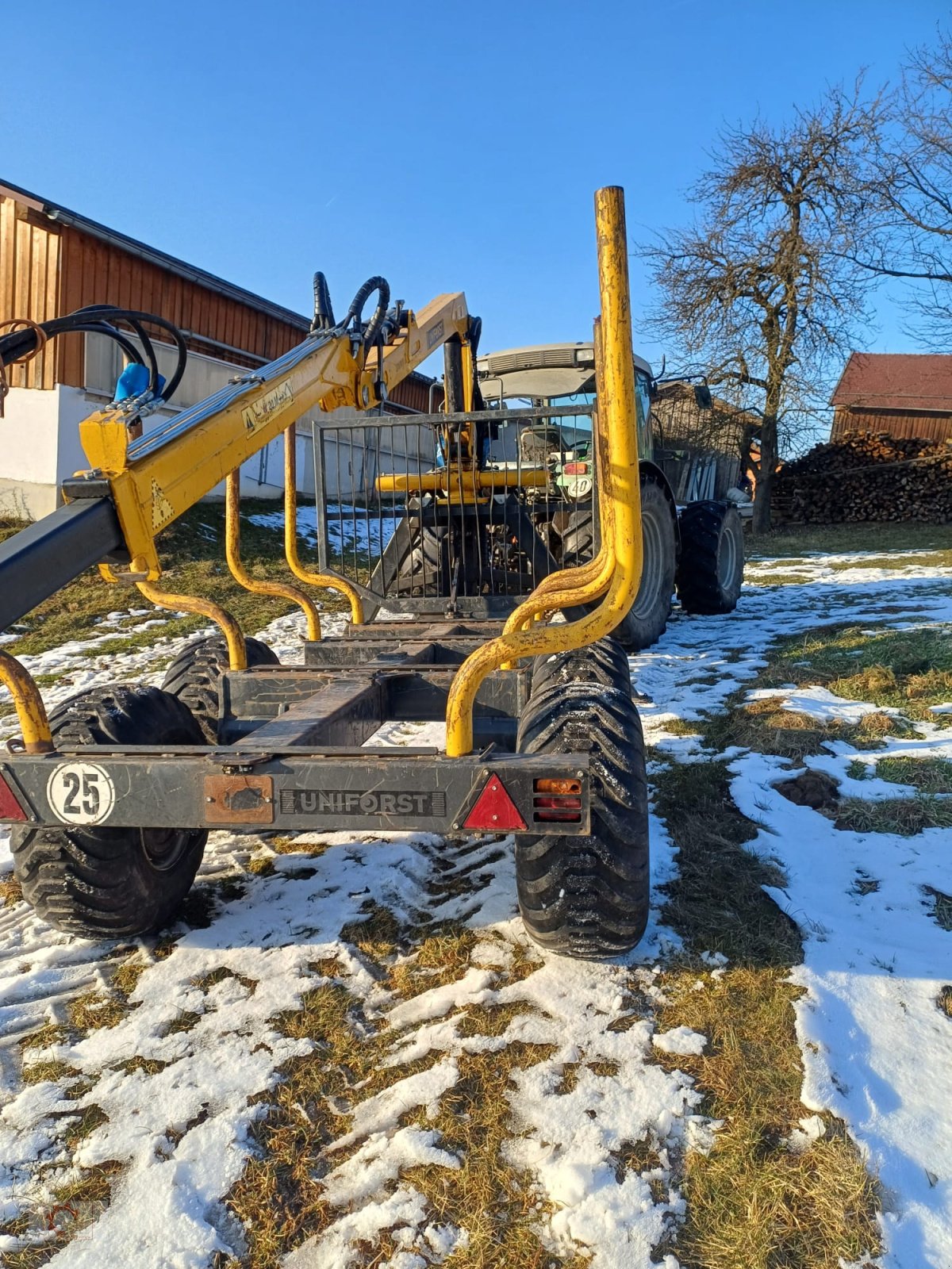 Rückewagen & Rückeanhänger of the type Uniforst 8to Rückewagen 6,30m Kran Auflaufbremse Hydraulische Bremse, Gebrauchtmaschine in Tiefenbach (Picture 7)