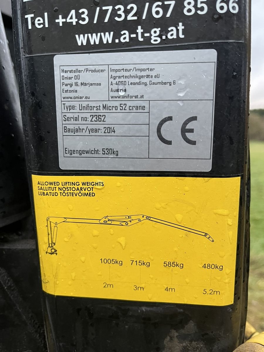 Rückewagen & Rückeanhänger tipa Uniforst Micro 52, Gebrauchtmaschine u Bad Leonfelden (Slika 4)