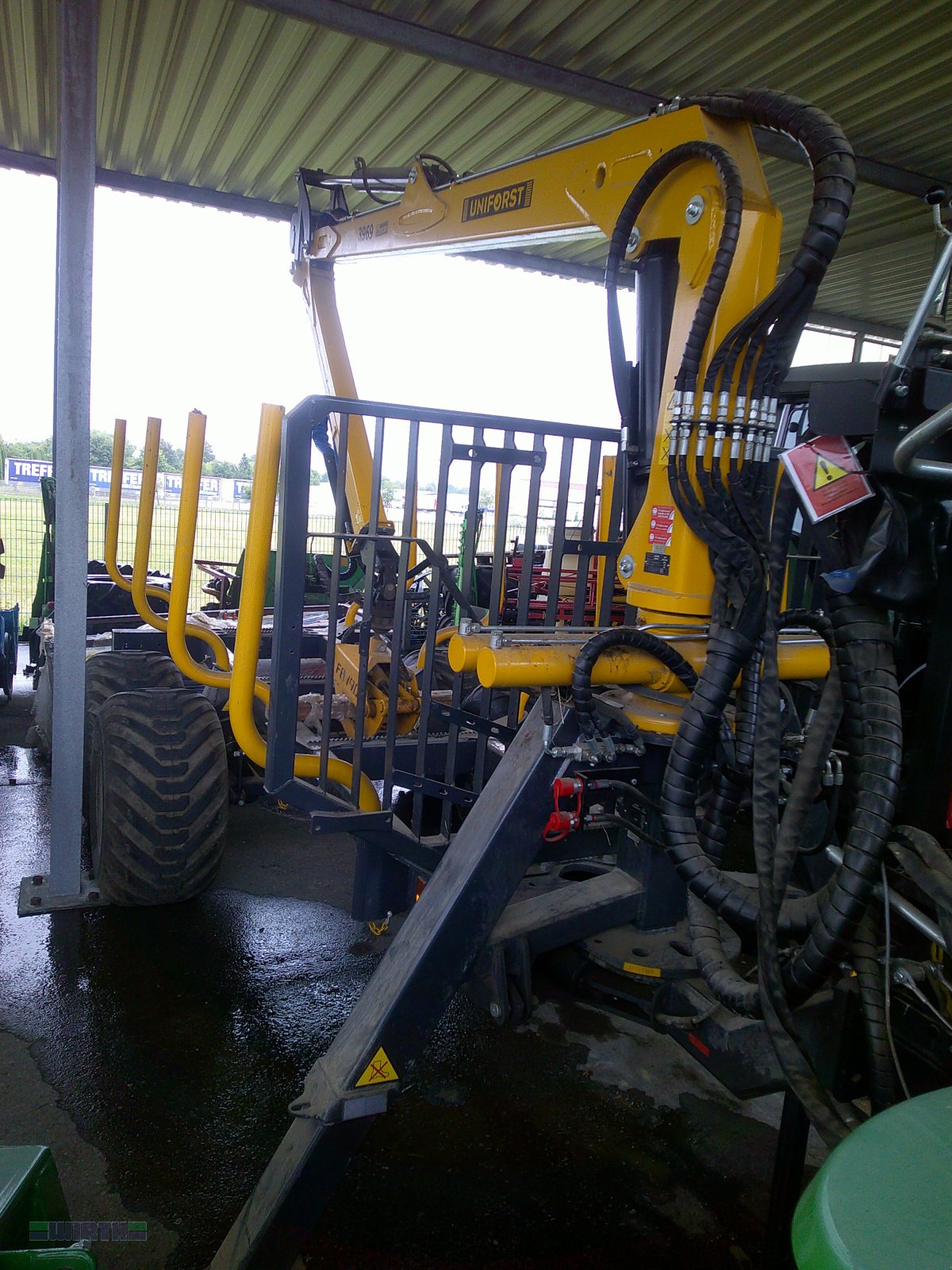 Rückewagen & Rückeanhänger Türe ait Uniforst Rückewagen 11,3 t mit Dreipunktkran 6,9 m  "Vorführgerät", Gebrauchtmaschine içinde Buchdorf (resim 8)