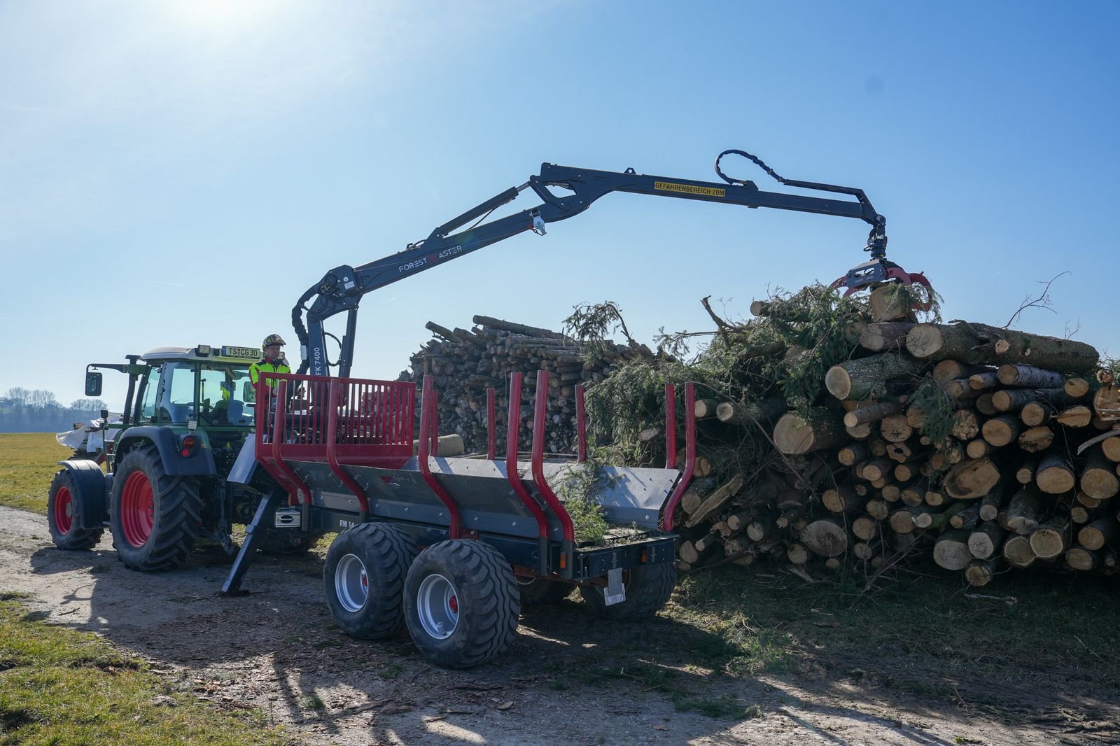 Rückewagen & Rückeanhänger Türe ait Unterreiner Forest Master RW12 + FK7800, Neumaschine içinde Starrein (resim 1)