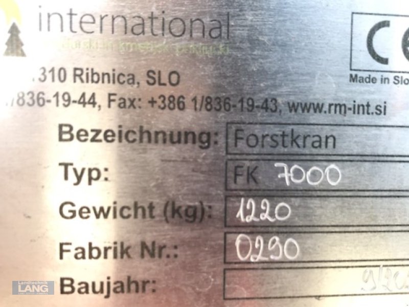 Rückewagen & Rückeanhänger a típus Unterreiner RW 10 + FK 7000, Neumaschine ekkor: Rottenburg (Kép 8)