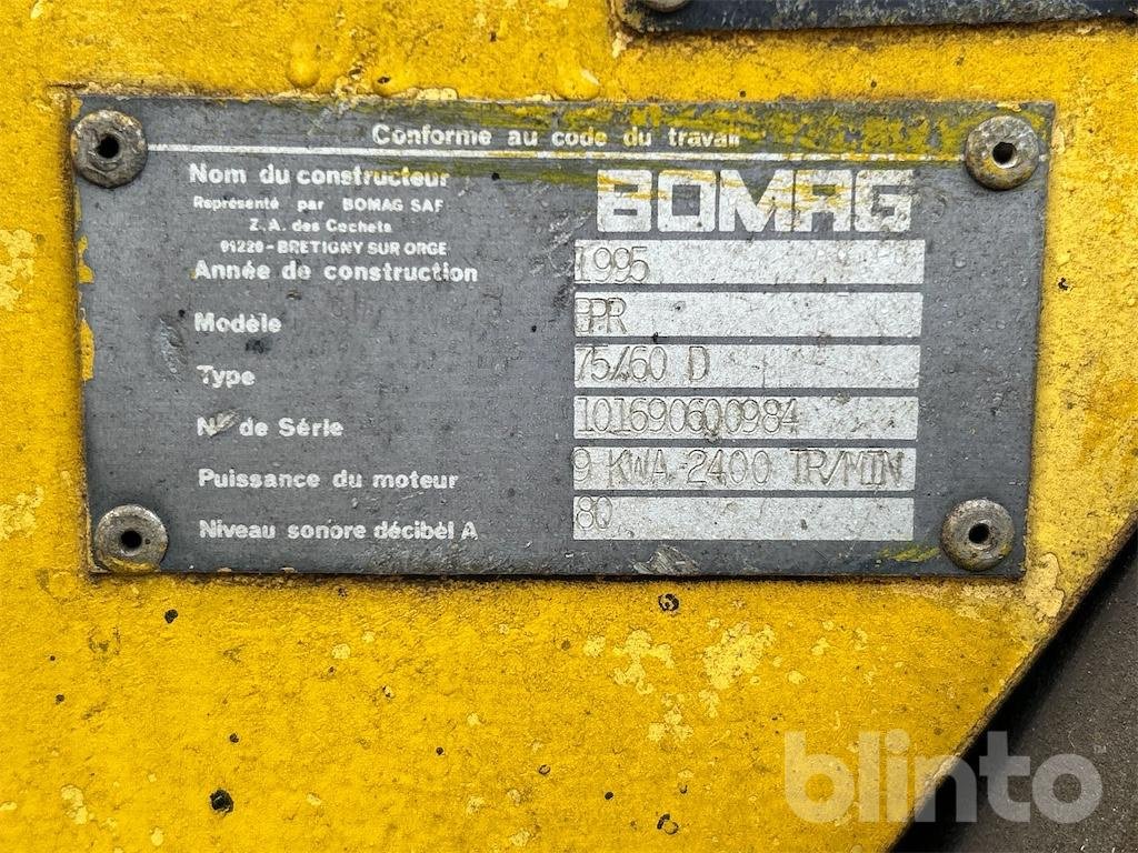 Rüttelplatte del tipo Bomag BPR 75/60 D, Gebrauchtmaschine en Düsseldorf (Imagen 5)