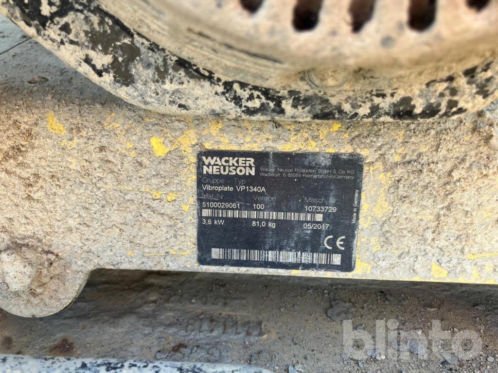 Rüttelplatte Türe ait Wacker Neuson VP 1340/A, Gebrauchtmaschine içinde Düsseldorf (resim 6)