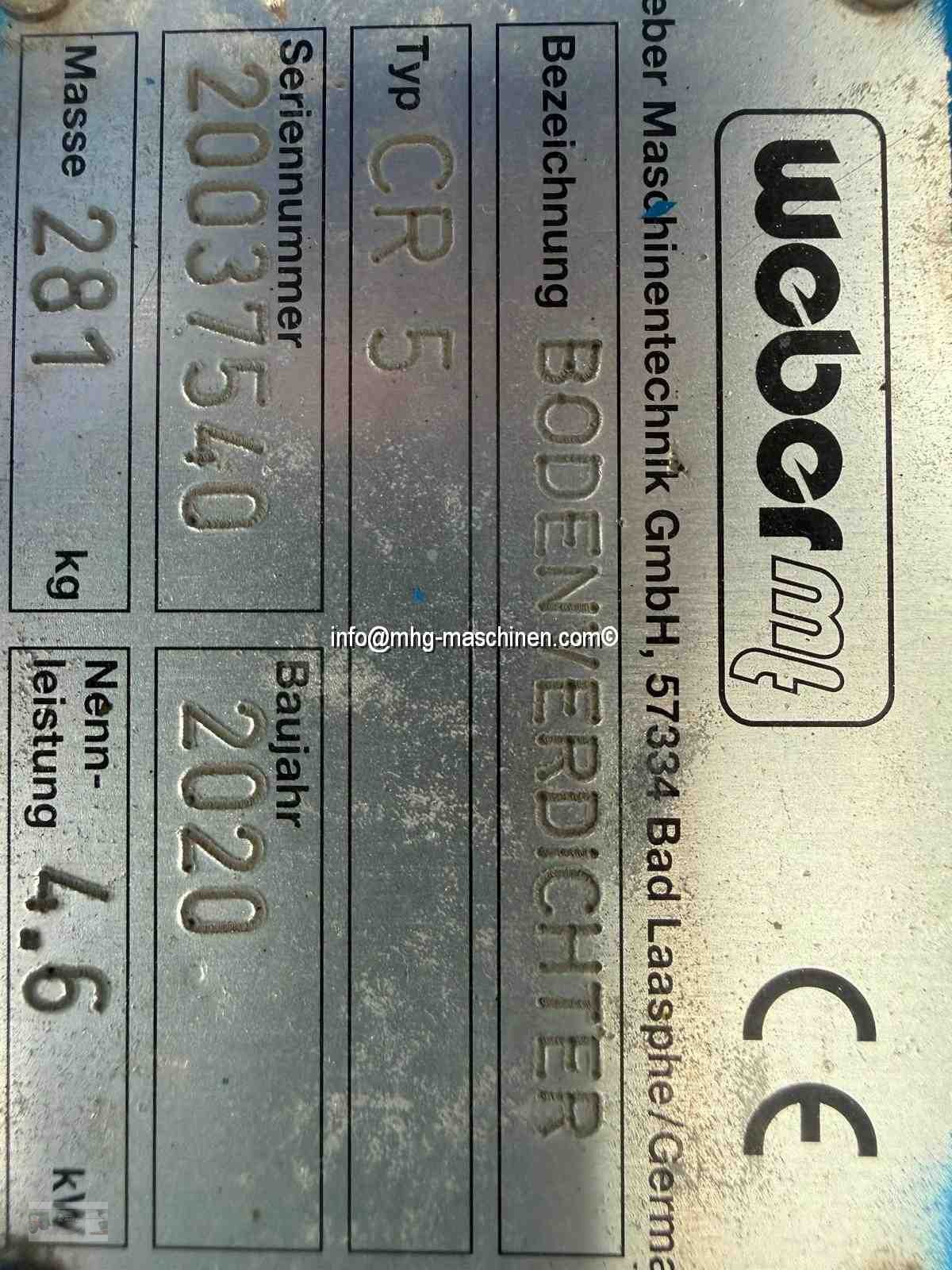 Rüttelplatte za tip Weber CR5 Bodenverdichter, Gebrauchtmaschine u Gescher (Slika 5)