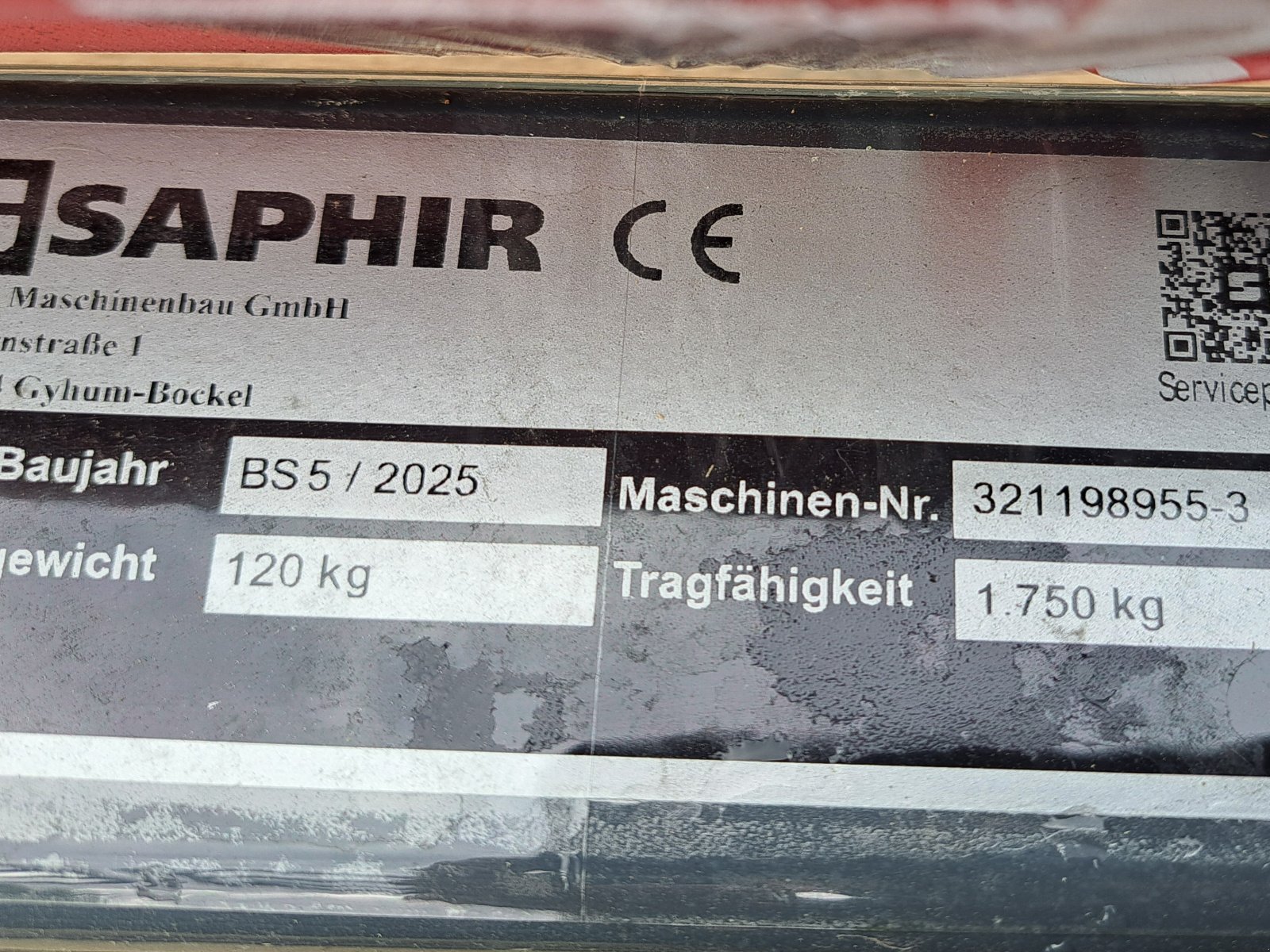 Rundballengabel des Typs Saphir BS 5, Neumaschine in Wertach (Bild 2)