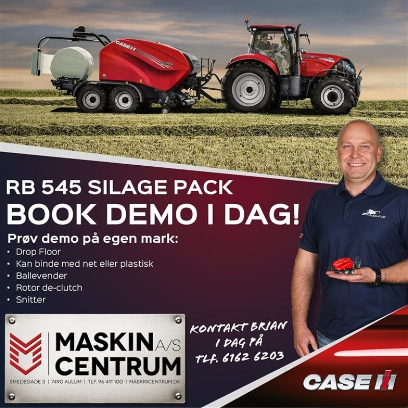 Rundballenpresse des Typs Case IH RB 545 silage pack Med ballevender, Gebrauchtmaschine in Aulum (Bild 7)