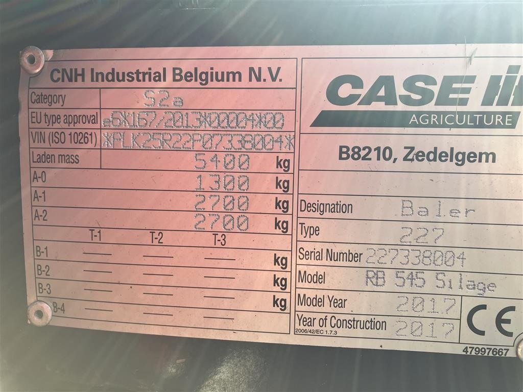 Rundballenpresse typu Case IH RB 545 silage pack, Gebrauchtmaschine w Thisted (Zdjęcie 5)