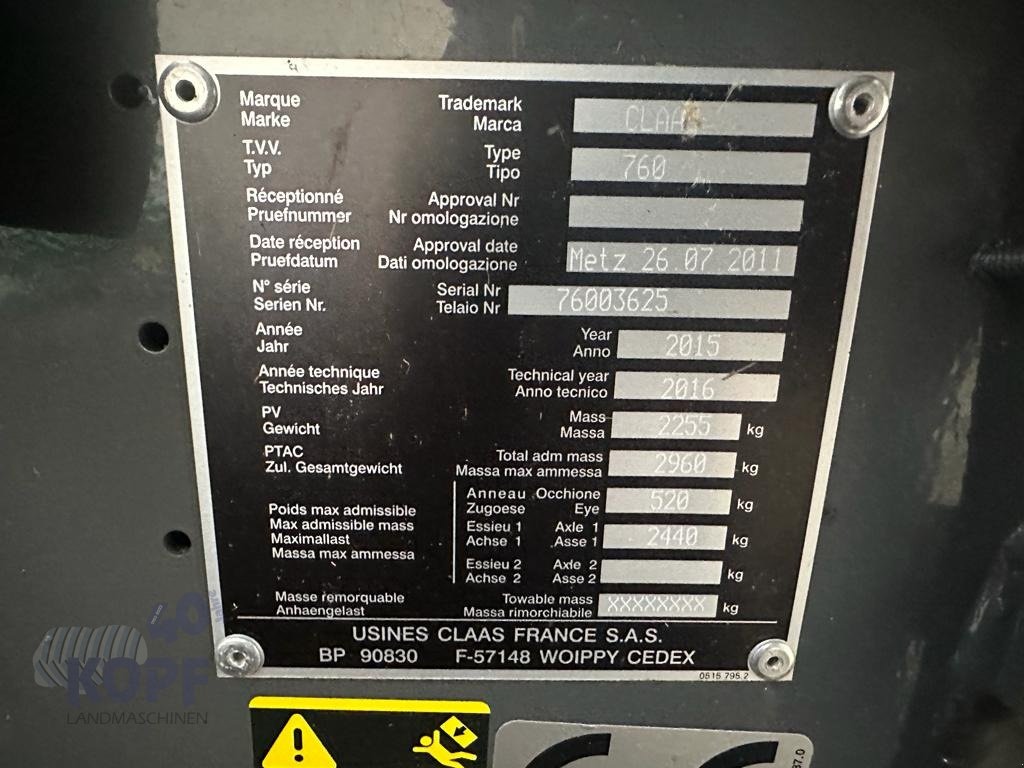 Rundballenpresse типа CLAAS Claas Ballenpresse Rollant 340 RAF PU 1,85 m Raffer, Gebrauchtmaschine в Schutterzell (Фотография 27)