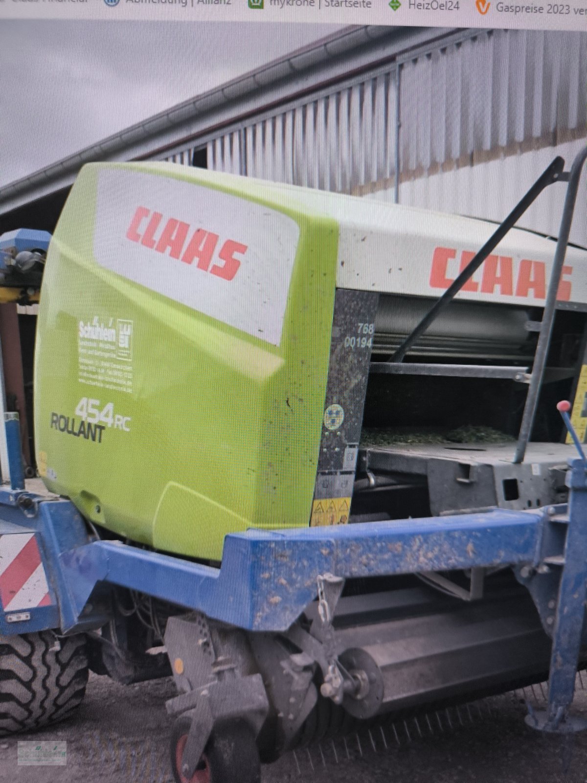 Rundballenpresse Türe ait CLAAS ROLLANT 454 RC ROTOCUT, Gebrauchtmaschine içinde Emskirchen (resim 1)