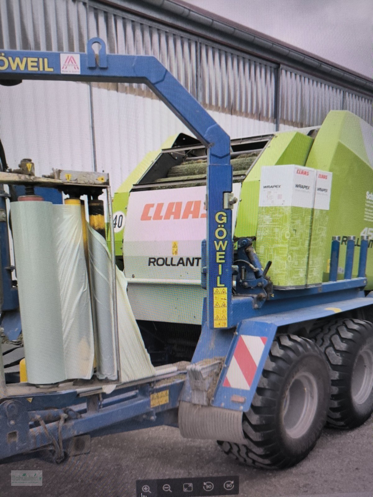 Rundballenpresse Türe ait CLAAS ROLLANT 454 RC ROTOCUT, Gebrauchtmaschine içinde Emskirchen (resim 6)