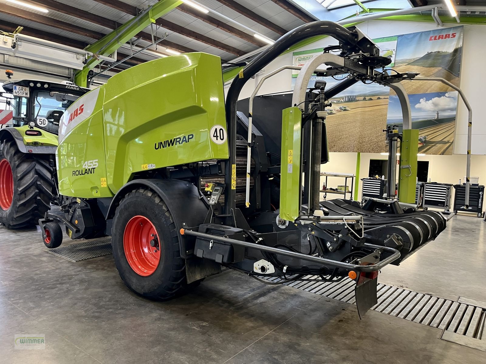 Rundballenpresse del tipo CLAAS Uniwrap 455 RC - Wickelkombination/Ballenpresse, Gebrauchtmaschine en Kematen (Imagen 2)