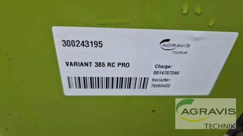 Rundballenpresse tip CLAAS VARIANT 385 RC PRO, Gebrauchtmaschine in Melle-Wellingholzhausen (Poză 12)