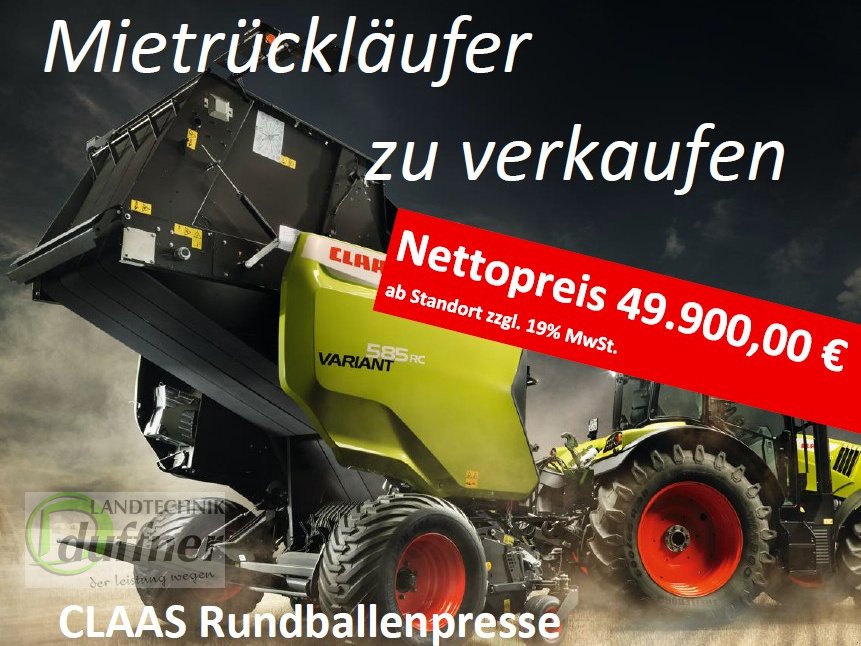 Rundballenpresse типа CLAAS Variant 585 RC Pro, Neumaschine в Hohentengen (Фотография 1)