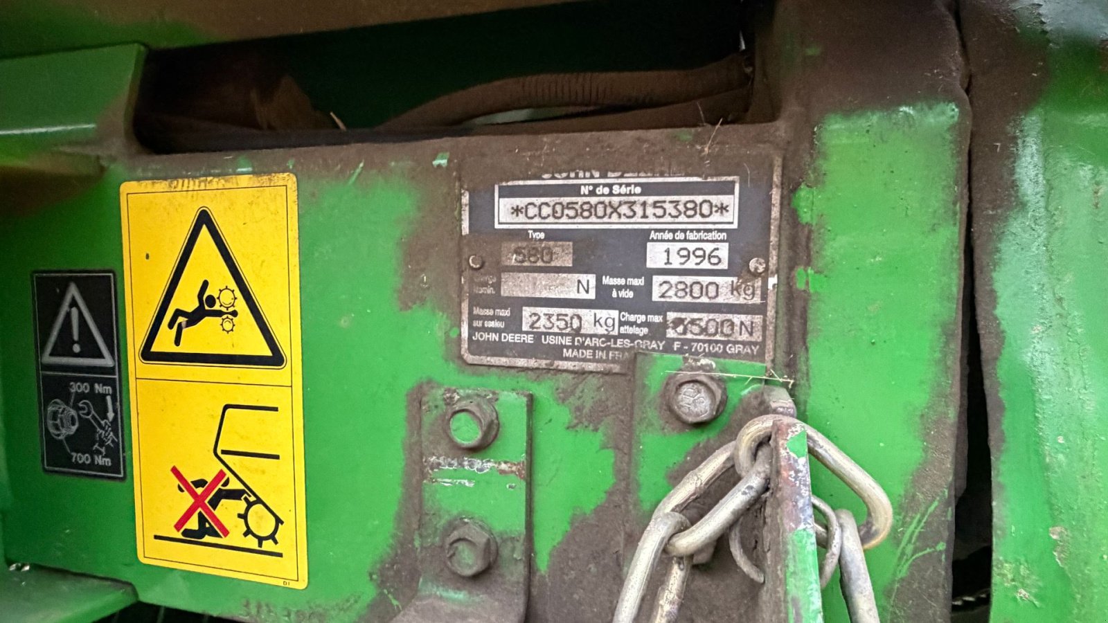 Rundballenpresse типа John Deere 580, Gebrauchtmaschine в Nørager (Фотография 6)