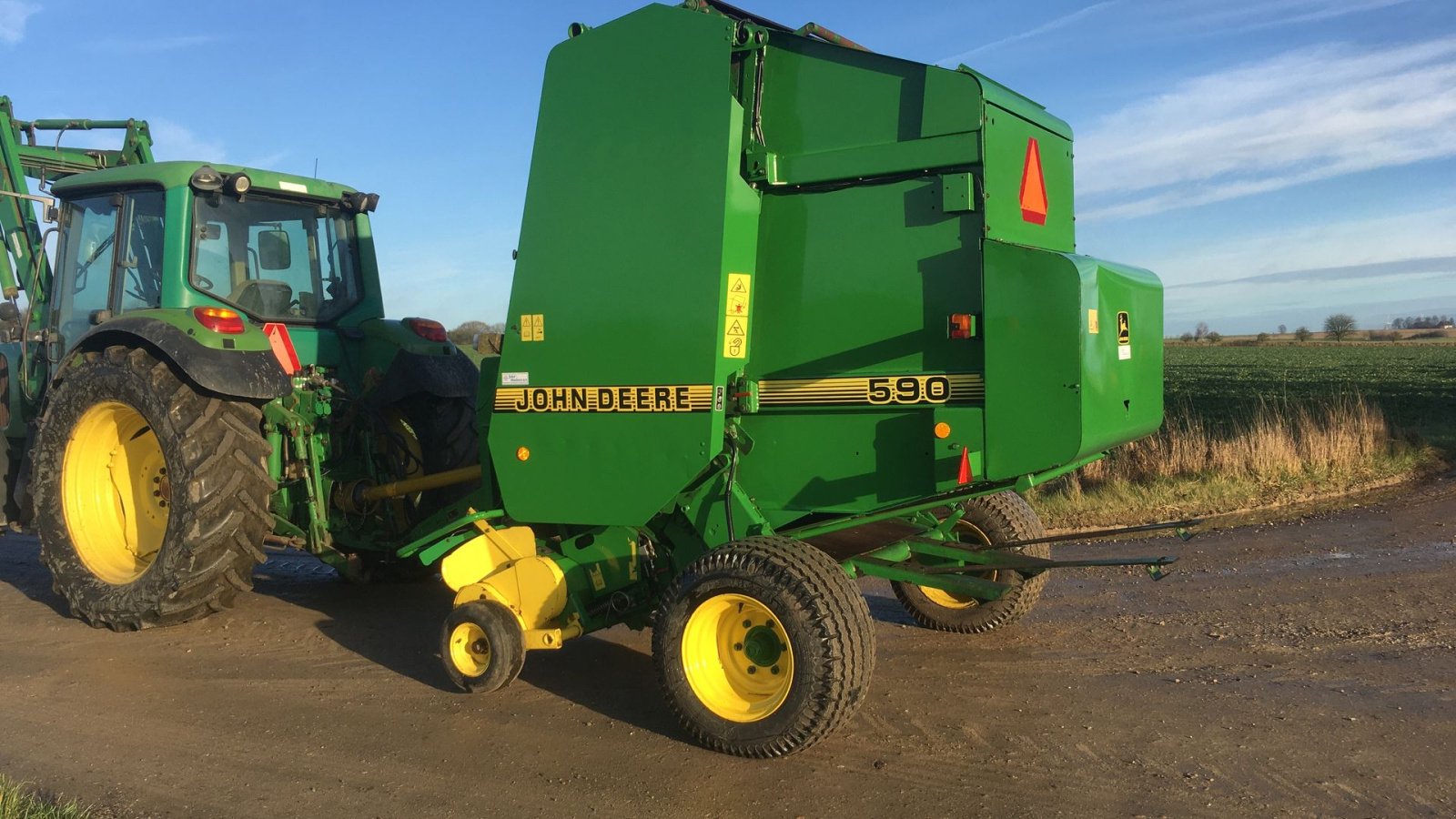 Rundballenpresse za tip John Deere 590 m/Snitter og Net-binding, Gebrauchtmaschine u Bjerringbro (Slika 3)