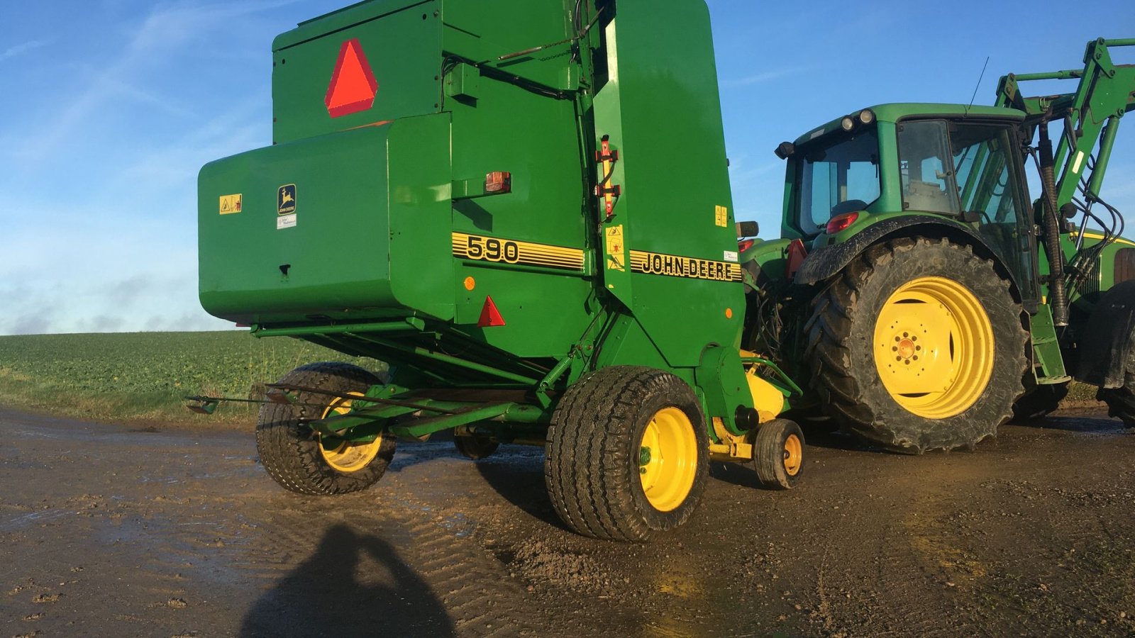 Rundballenpresse za tip John Deere 590 m/Snitter og Net-binding, Gebrauchtmaschine u Bjerringbro (Slika 2)