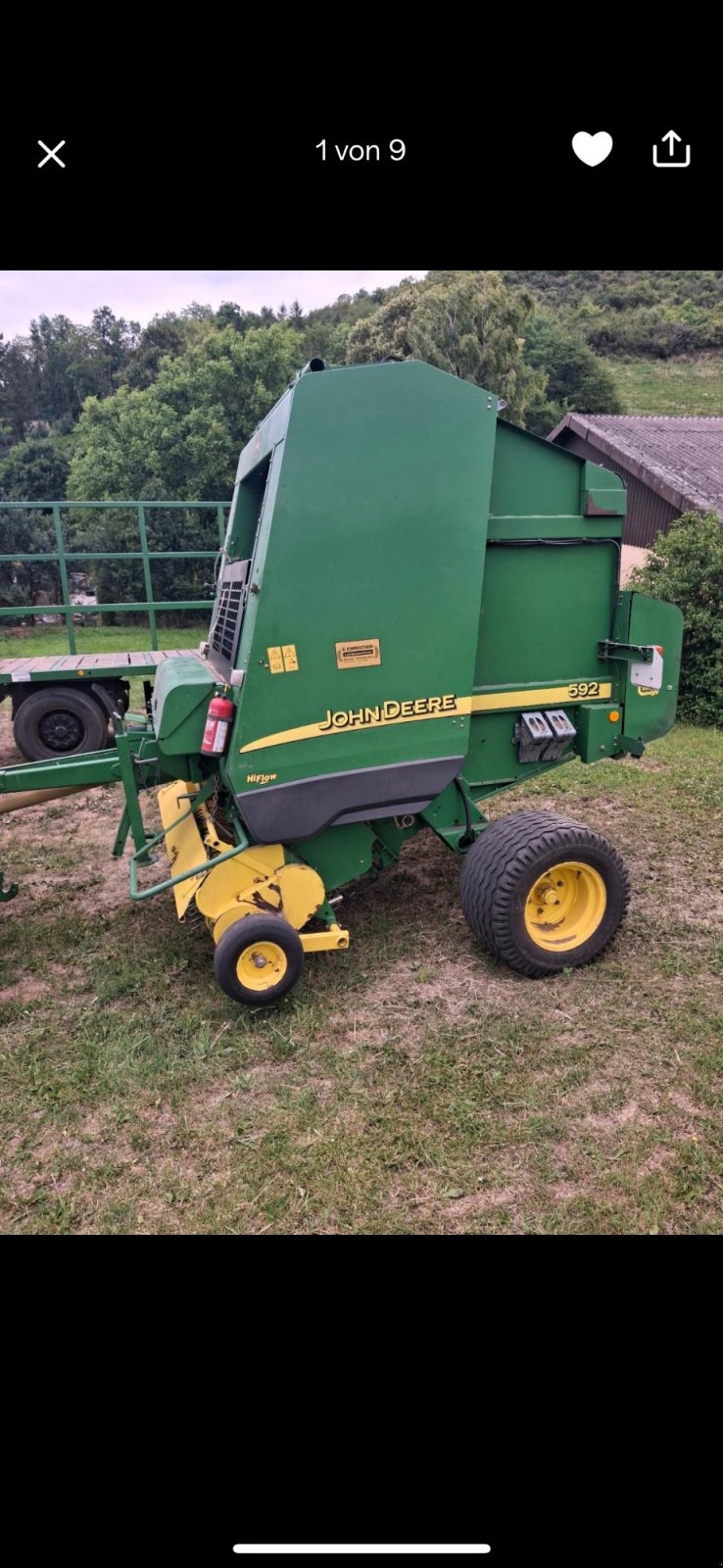 Rundballenpresse a típus John Deere 592 HiFlow CoverEdge, Gebrauchtmaschine ekkor: Pressig (Kép 3)