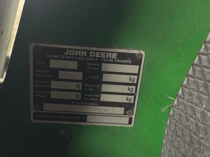 Rundballenpresse za tip John Deere 592, Gebrauchtmaschine u Richebourg (Slika 6)
