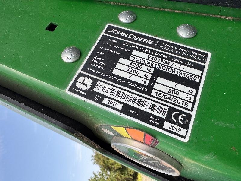 Rundballenpresse typu John Deere V461M, Gebrauchtmaschine v ESCAUDOEUVRES (Obrázek 7)