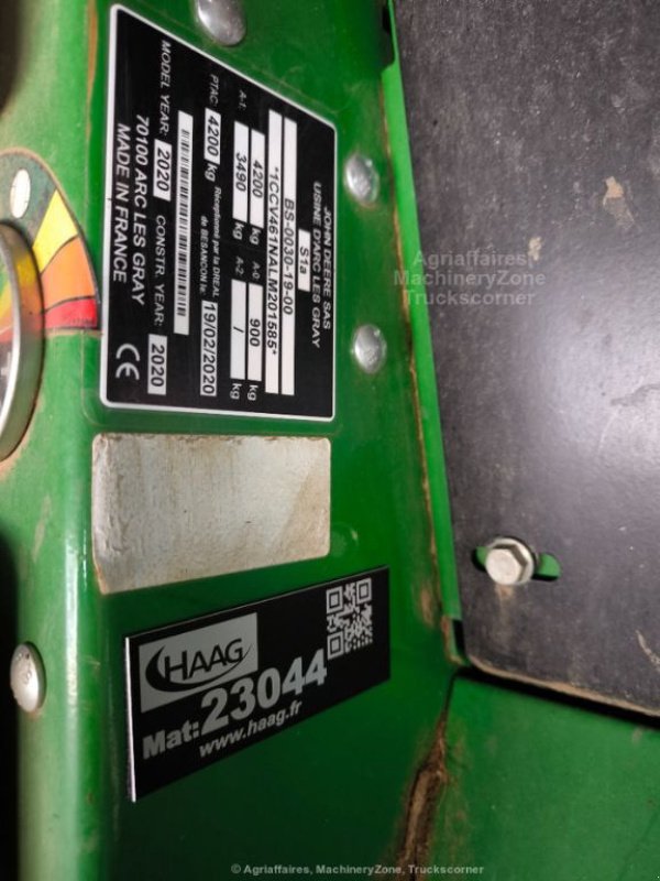 Rundballenpresse типа John Deere V461M, Gebrauchtmaschine в azerailles (Фотография 10)