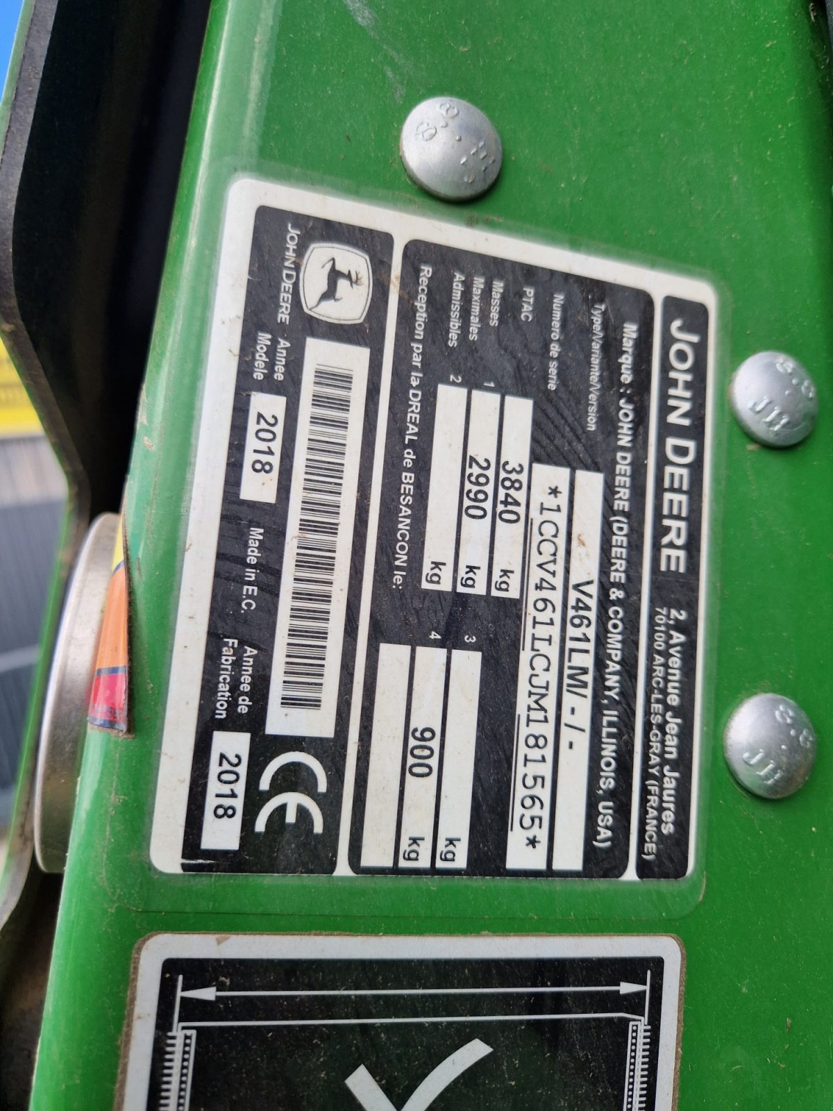 Rundballenpresse типа John Deere V461M, Gebrauchtmaschine в Bad Sobernheim (Фотография 11)