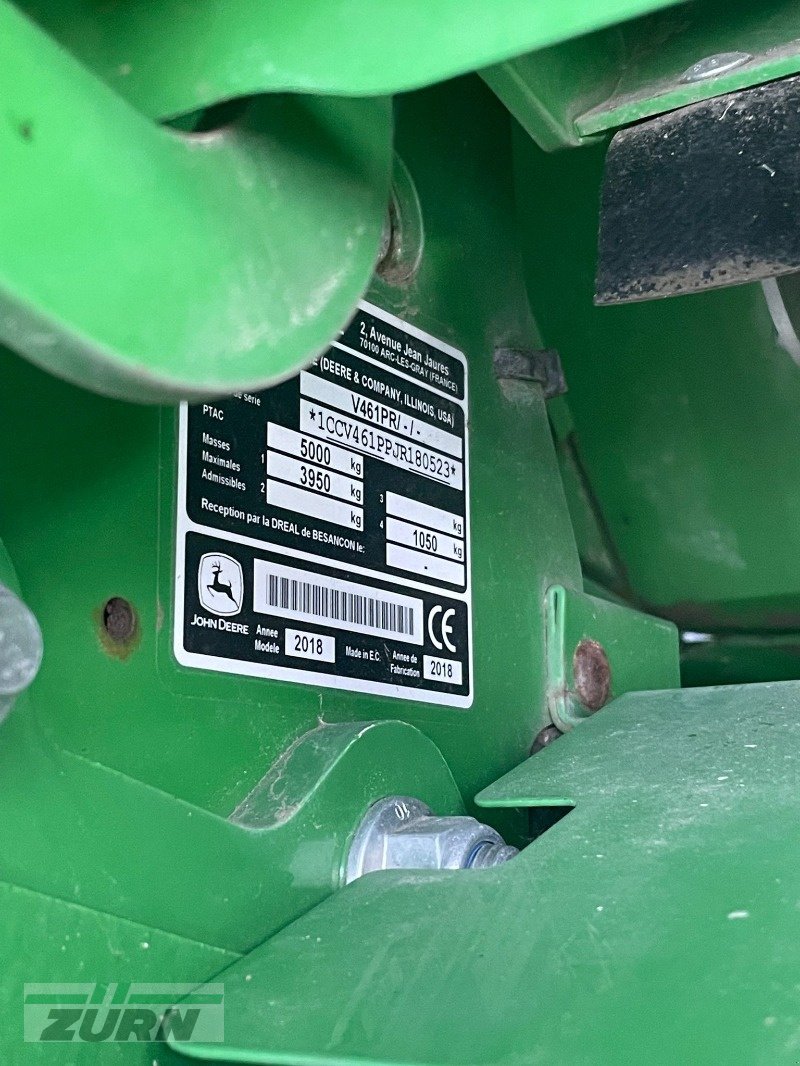 Rundballenpresse typu John Deere V461R ISOBUS, Gebrauchtmaschine v Schöntal-Westernhausen (Obrázek 9)