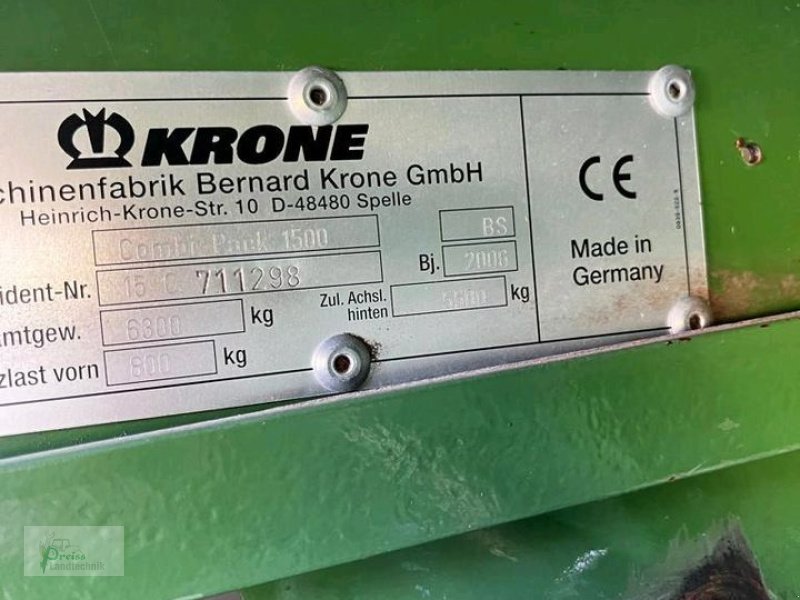 Rundballenpresse des Typs Krone Combi Pack 1500, Gebrauchtmaschine in Bad Kötzting (Bild 12)