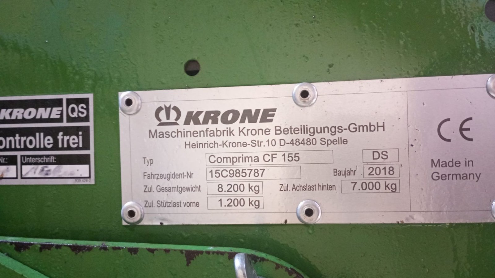Rundballenpresse del tipo Krone Comprima CF 155 XC, Gebrauchtmaschine en Asperup (Imagen 5)