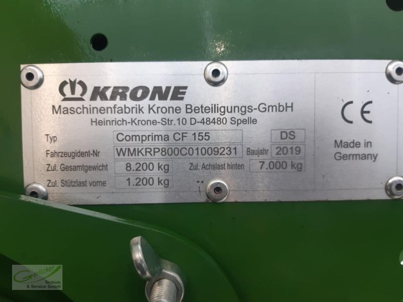 Rundballenpresse des Typs Krone Comprima  CV 150 XC X-Treme, Gebrauchtmaschine in Neustadt (Bild 20)
