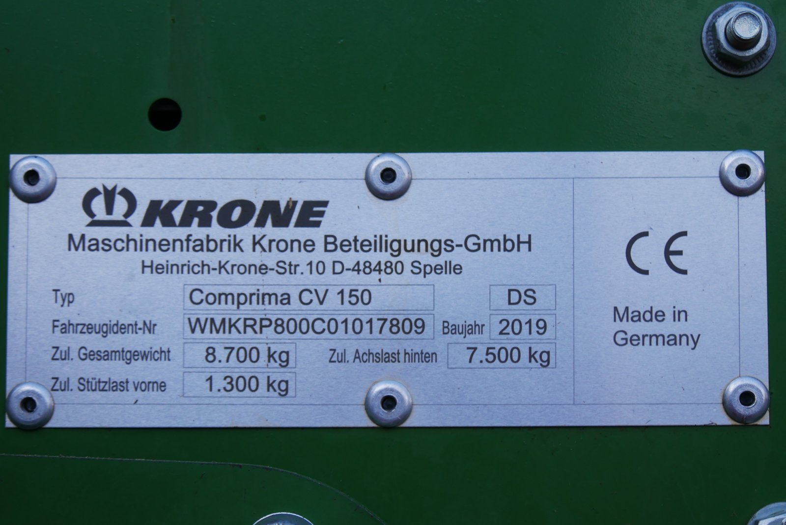 Rundballenpresse типа Krone Comprima  CV 150 XC X-Treme, Gebrauchtmaschine в Pürgen (Фотография 3)