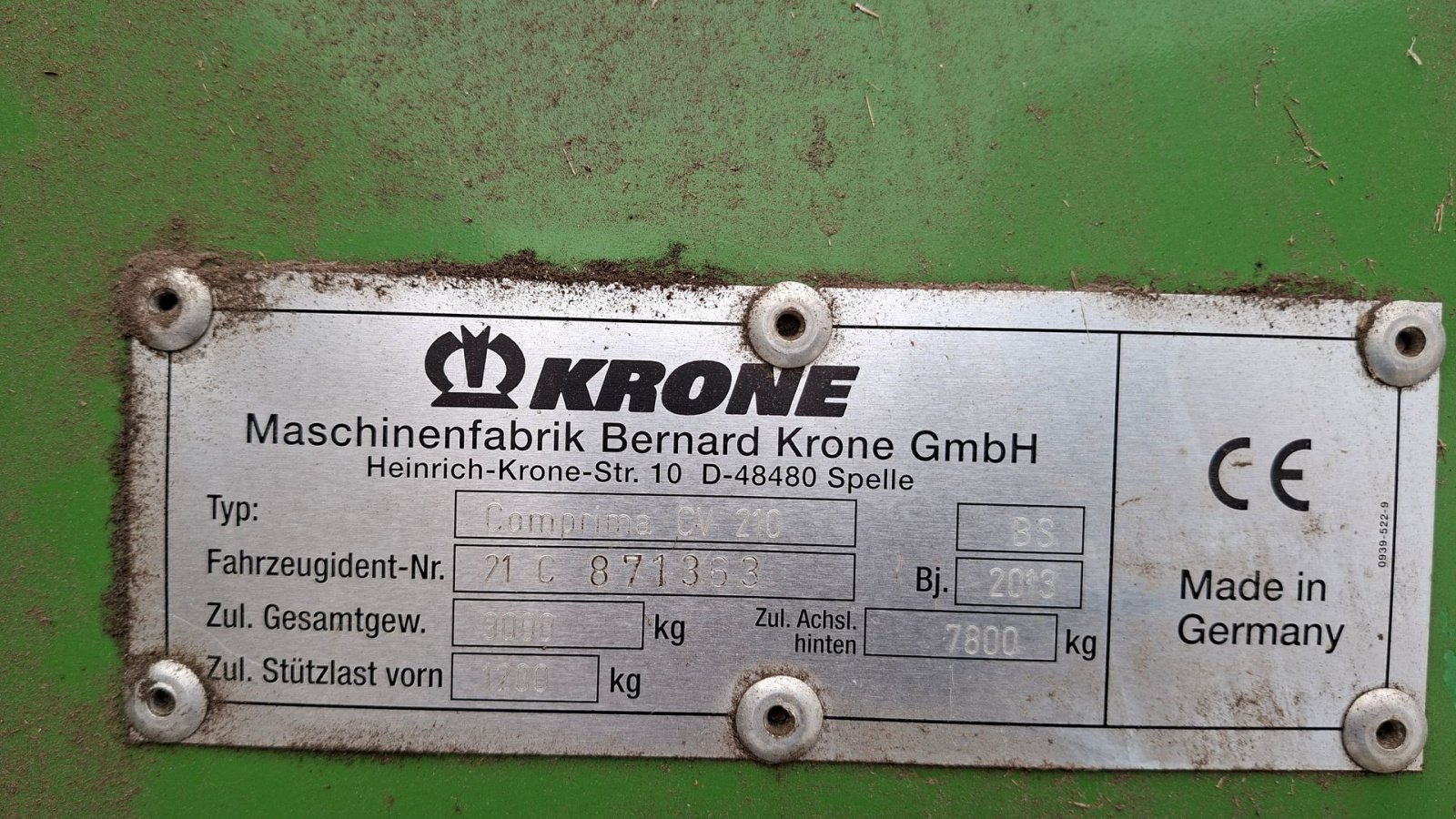 Rundballenpresse Türe ait Krone COMPRIMA CV 210 XC, Gebrauchtmaschine içinde Nykøbing M (resim 5)