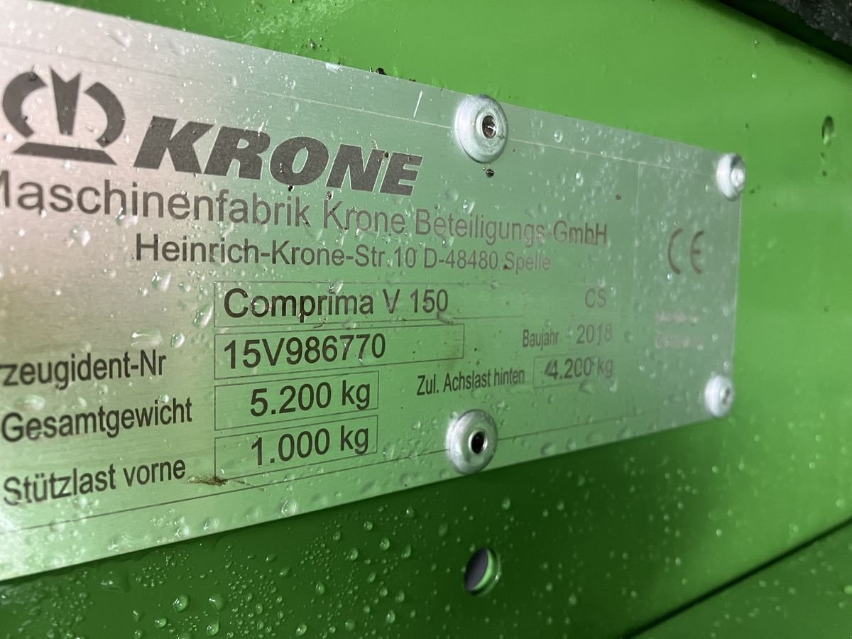 Rundballenpresse des Typs Krone Comprima V 150 XC X-treme, Gebrauchtmaschine in Villach (Bild 8)
