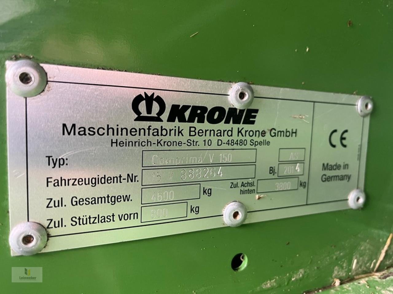 Rundballenpresse Türe ait Krone Comprima V 150 XC, Gebrauchtmaschine içinde Neuhof - Dorfborn (resim 11)