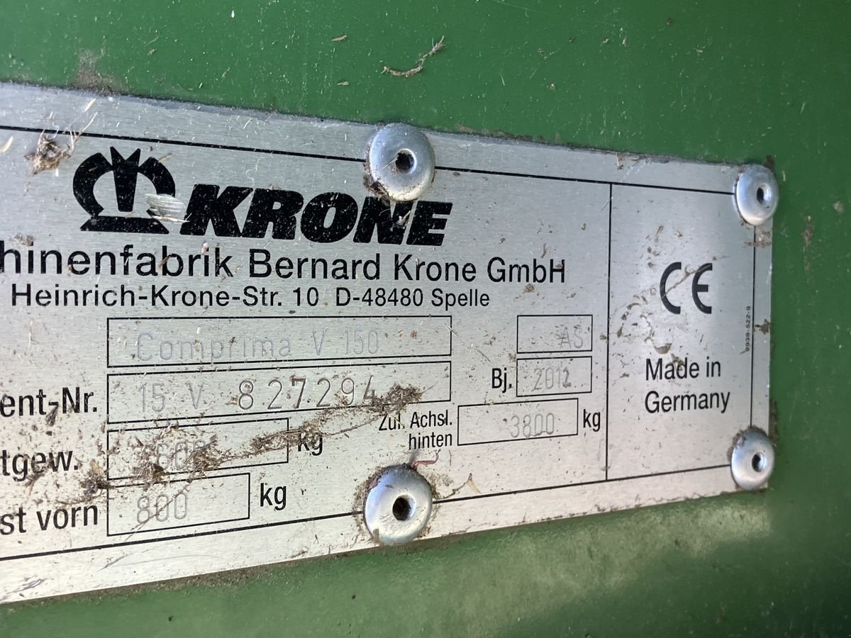 Rundballenpresse of the type Krone Comprima V 150 XC, Gebrauchtmaschine in Villach (Picture 5)