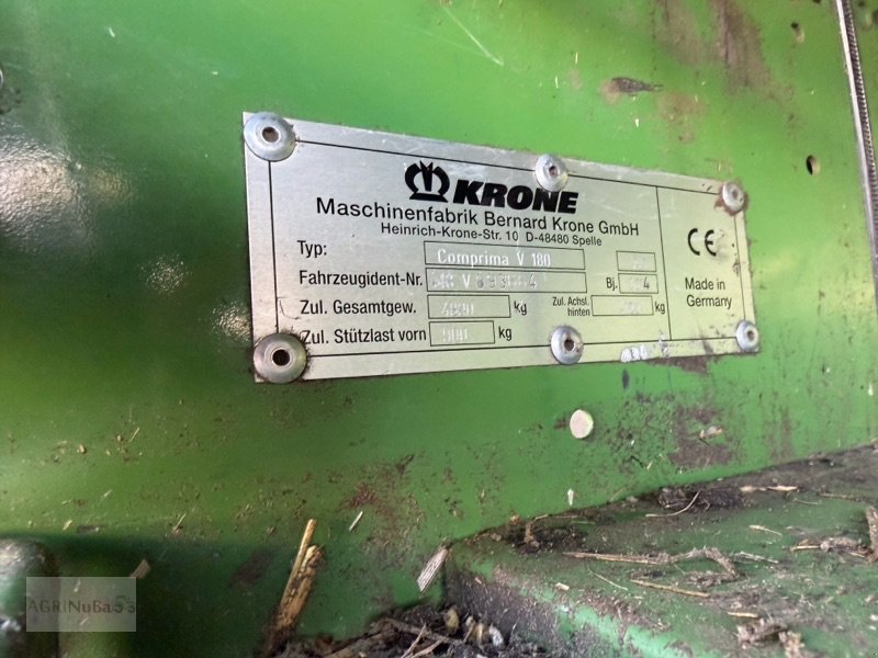 Rundballenpresse типа Krone Comprima V 180 XC, Gebrauchtmaschine в Prenzlau (Фотография 14)