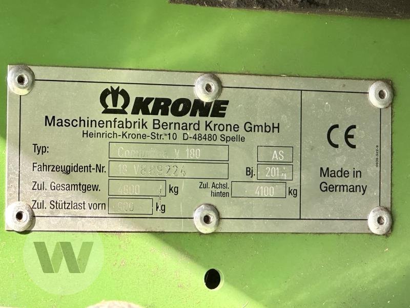 Rundballenpresse типа Krone Comprima V 180 XC, Gebrauchtmaschine в Husum (Фотография 7)