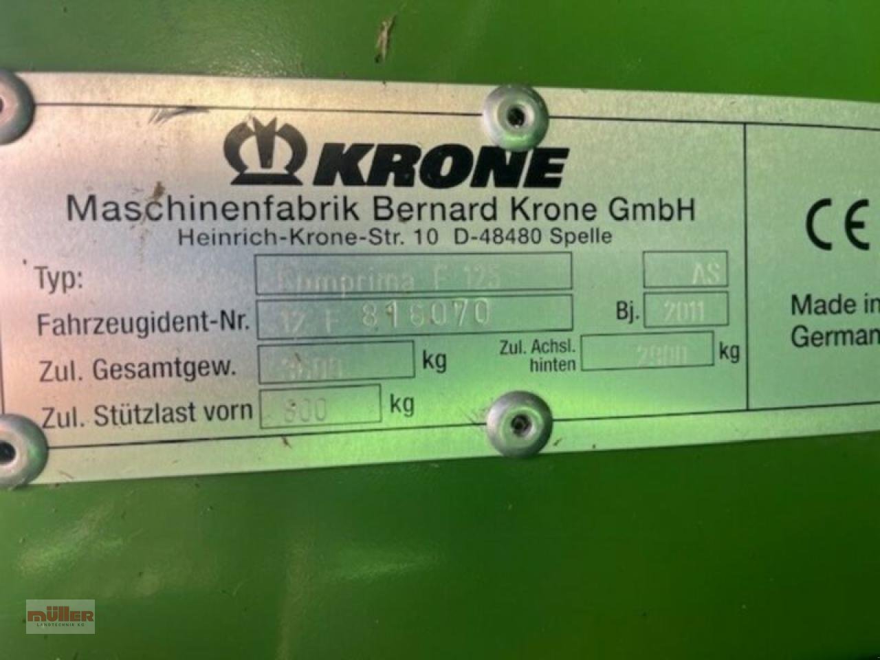 Rundballenpresse типа Krone F 125 XC, Gebrauchtmaschine в Holzhausen (Фотография 16)