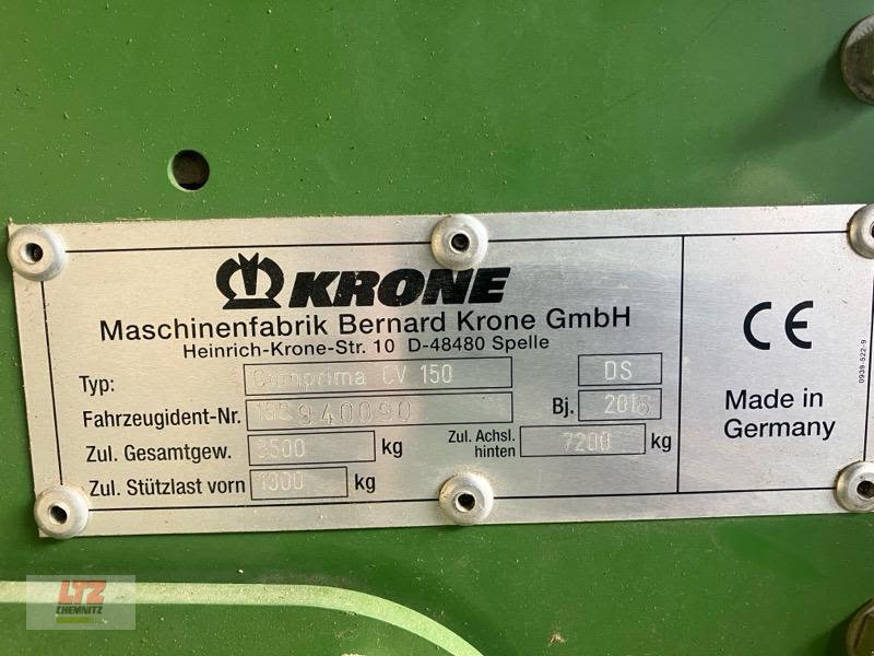Rundballenpresse tip Krone GEBR. COMPRIMA CV150XC PRESSE, Gebrauchtmaschine in Hartmannsdorf (Poză 10)