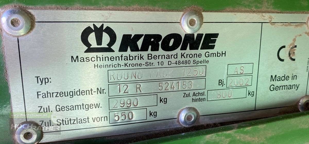 Rundballenpresse типа Krone Round Pack 1250, Gebrauchtmaschine в Kronstorf (Фотография 14)