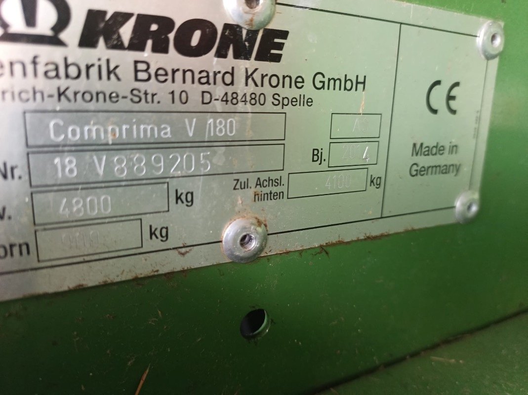 Rundballenpresse del tipo Krone V 180 XC Comprima, Gebrauchtmaschine In Liebenwalde (Immagine 2)
