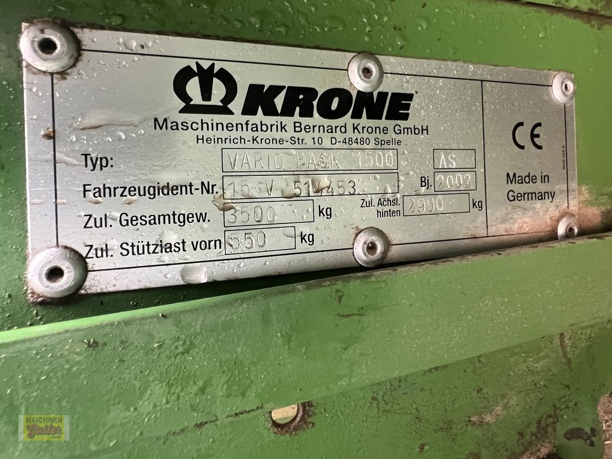 Rundballenpresse tip Krone Vario Pack 1500, Gebrauchtmaschine in Kötschach (Poză 11)