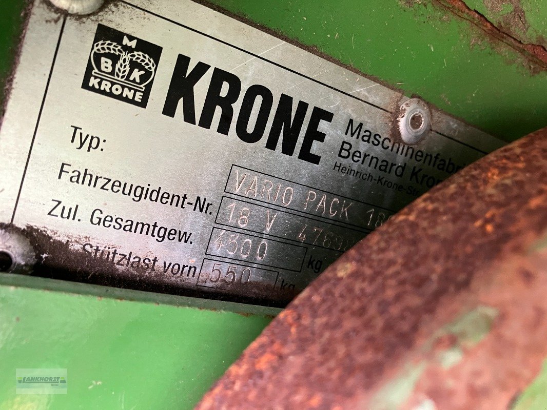Rundballenpresse типа Krone VarioPack 1800, Gebrauchtmaschine в Berne (Фотография 15)