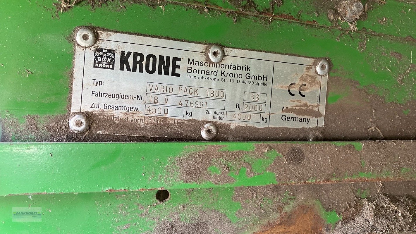 Rundballenpresse типа Krone VarioPack 1800, Gebrauchtmaschine в Berne (Фотография 8)