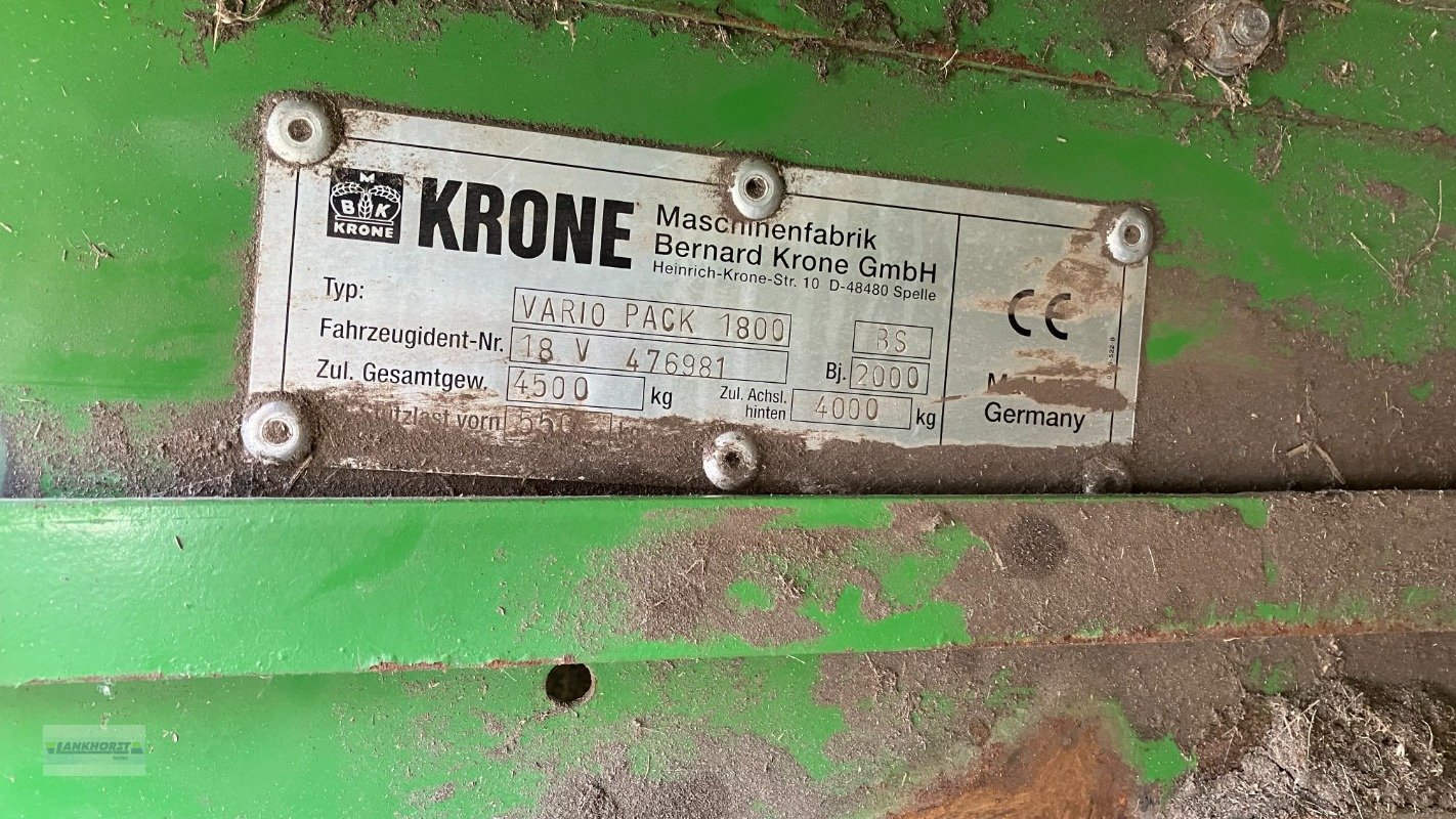 Rundballenpresse des Typs Krone VarioPack 1800, Gebrauchtmaschine in Berne (Bild 8)