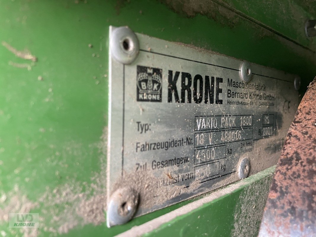 Rundballenpresse от тип Krone VP 1800 MC, Gebrauchtmaschine в Spelle (Снимка 12)