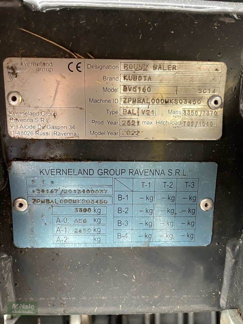 Rundballenpresse типа Kubota Kubota BV 5160 Plus / Vicon RV 5216, Gebrauchtmaschine в Borgholzhausen (Фотография 26)