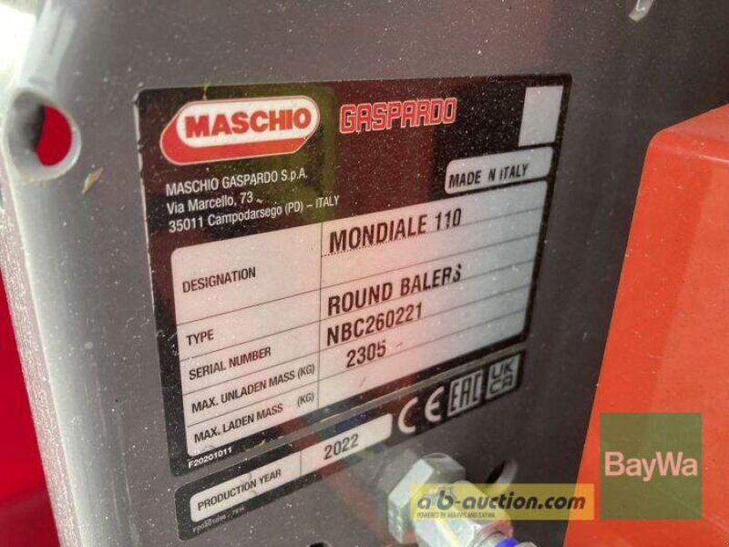 Rundballenpresse van het type Maschio MASCHIO MONDIALE 110 TOPCUT, Gebrauchtmaschine in Giebelstadt (Foto 8)