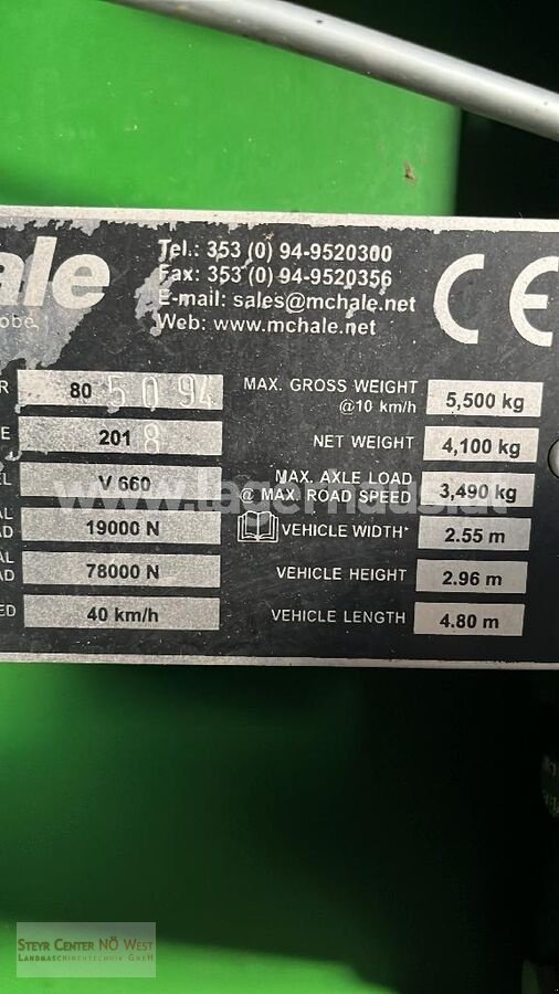 Rundballenpresse типа McHale V660, Gebrauchtmaschine в Purgstall (Фотография 5)