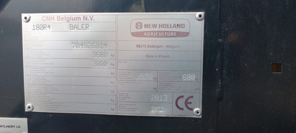 Rundballenpresse a típus New Holland BR7070, Gebrauchtmaschine ekkor: VERT TOULON (Kép 9)