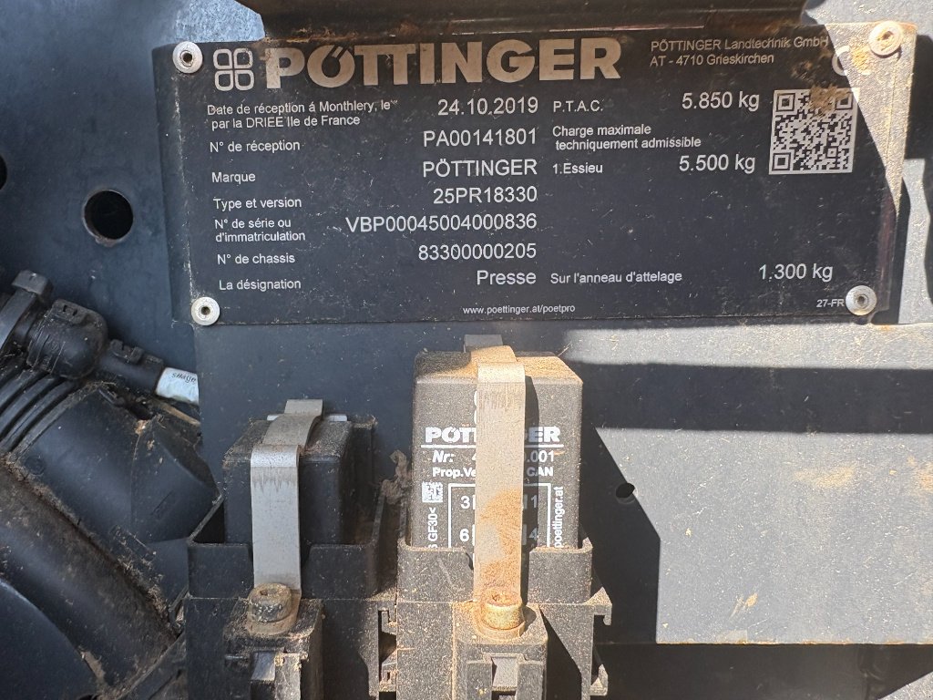 Rundballenpresse typu Pöttinger 185 v pro, Gebrauchtmaschine v Neufchâtel-en-Bray (Obrázek 10)